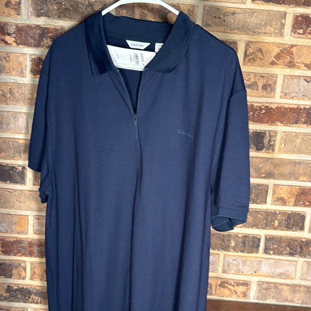 Calvin Klein Men's Dark Blue Polo Shirt
